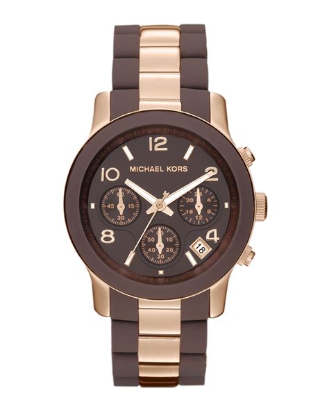 michael kors watch brown and rose gold|rose gold mk watch cheap.